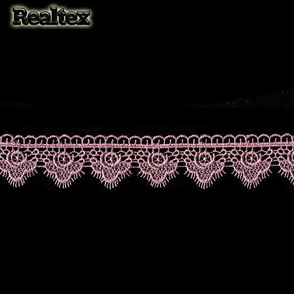 Кружево  гипюр  Realtex  30мм LF-6668 цв.16 пыльная роза