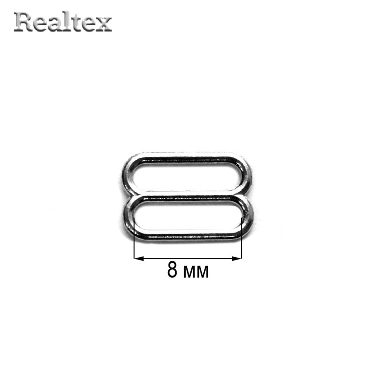 Регулятор  Realtex  8мм металлический цв.никель