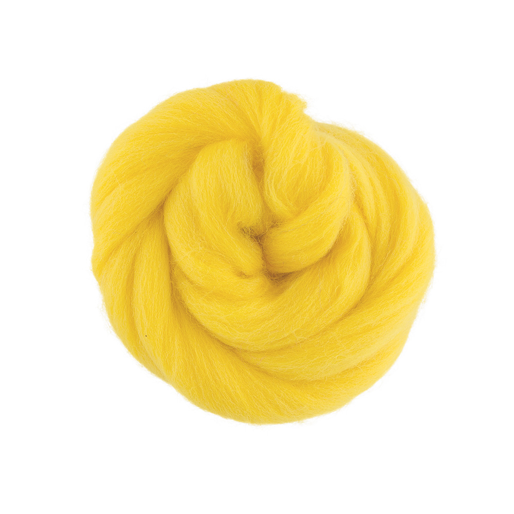 Шерсть для валяния TFS-050 полутонкая (50гр) цв.0591 жёлтый