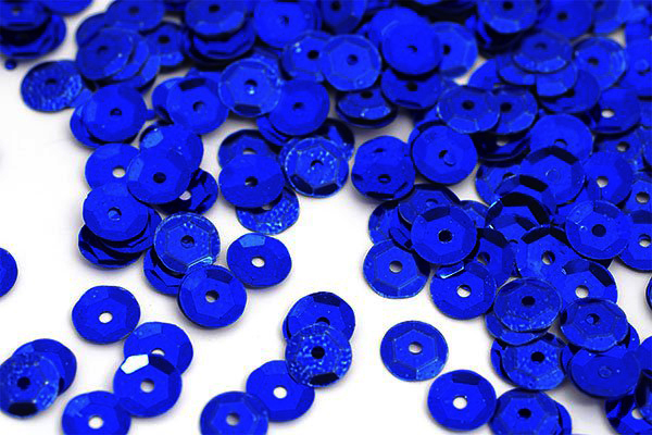 Пайетки "Астра" (10гр) "граненые" 6мм цв.5 т.синий