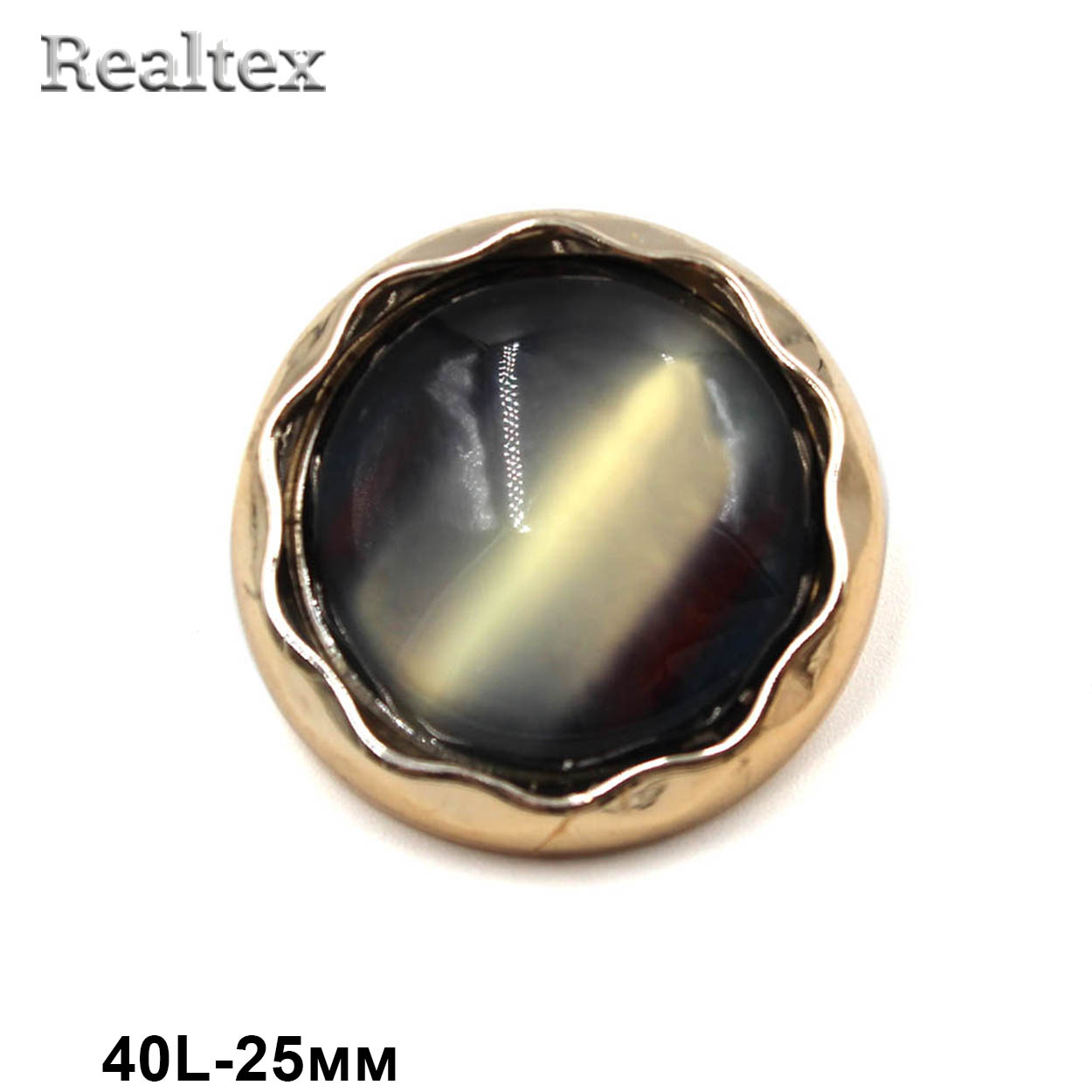 Пуговицы VB 14 40L (10шт) цв.темно-серый/золото