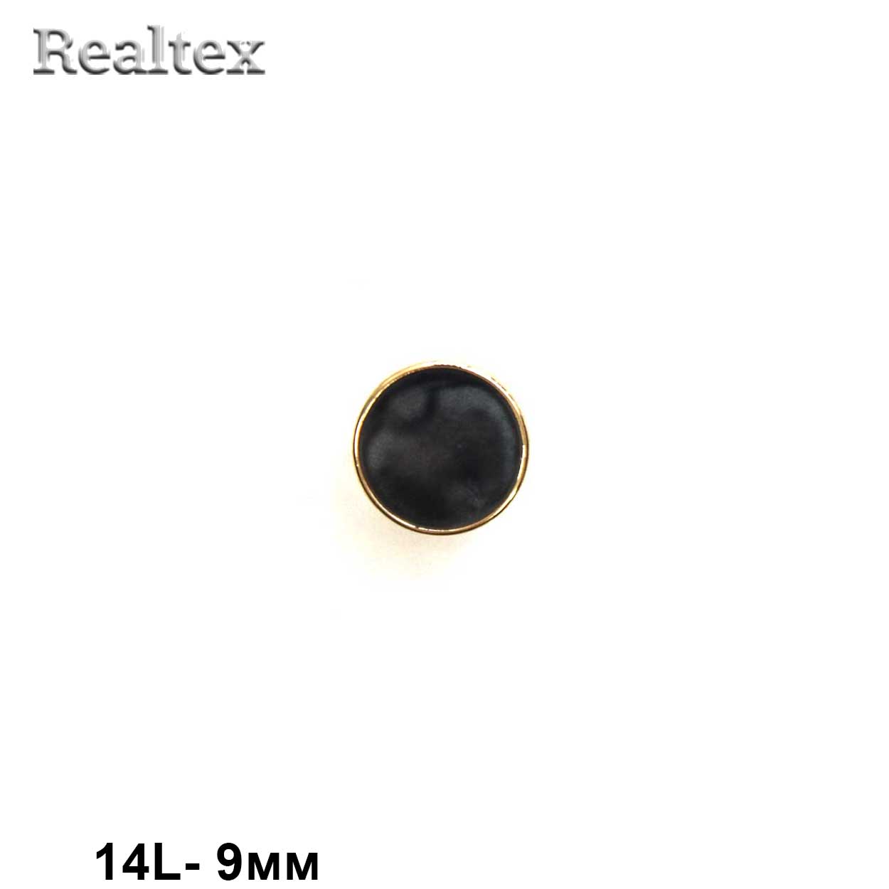 Пуговицы LA X-19 14L (72шт) цв.Black/G