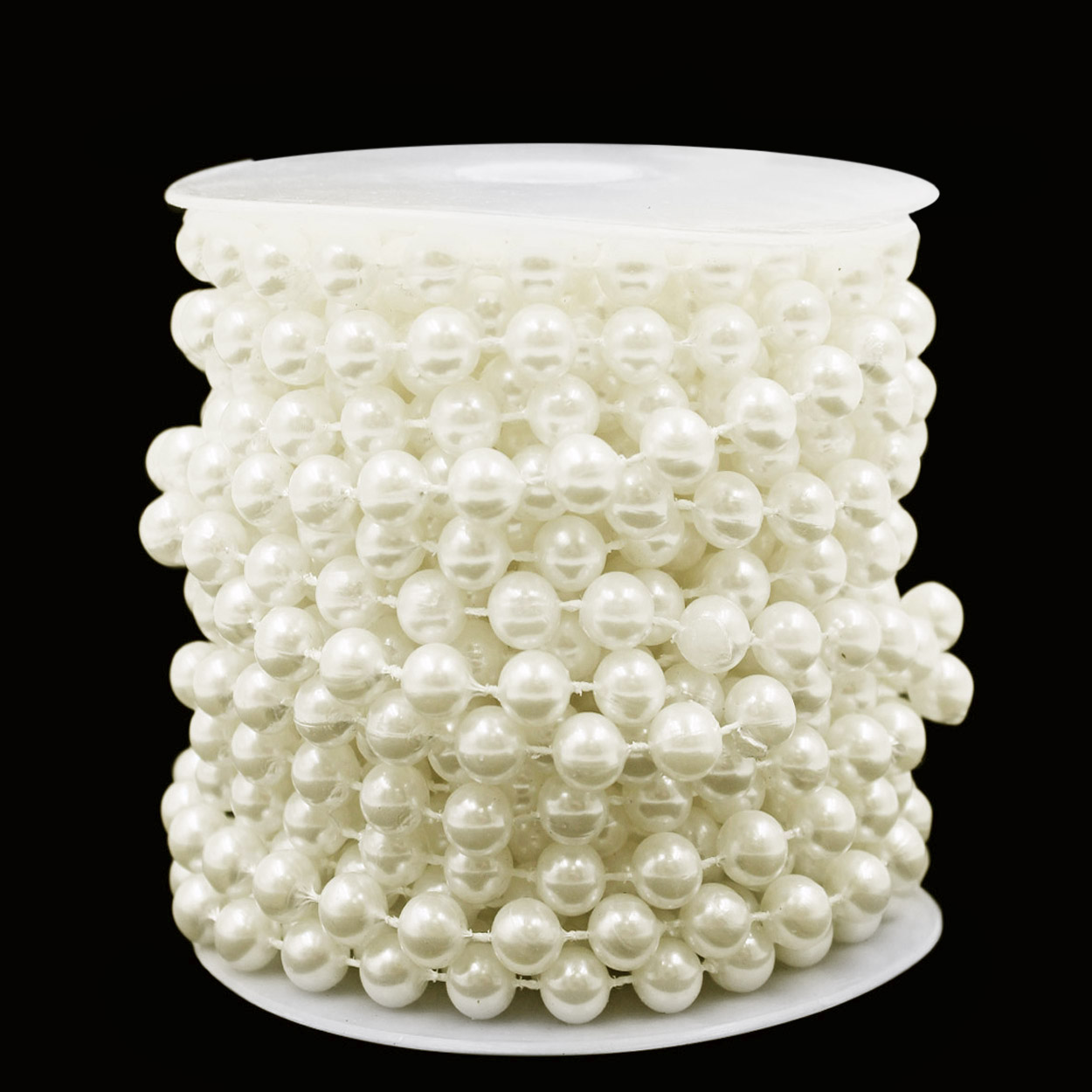 Бусины тесьма  RS 10мм цв.молочный