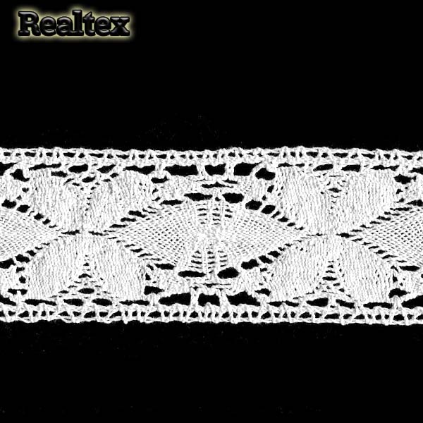 Кружево вязаное  75мм 75.01.128 цв.01 белый