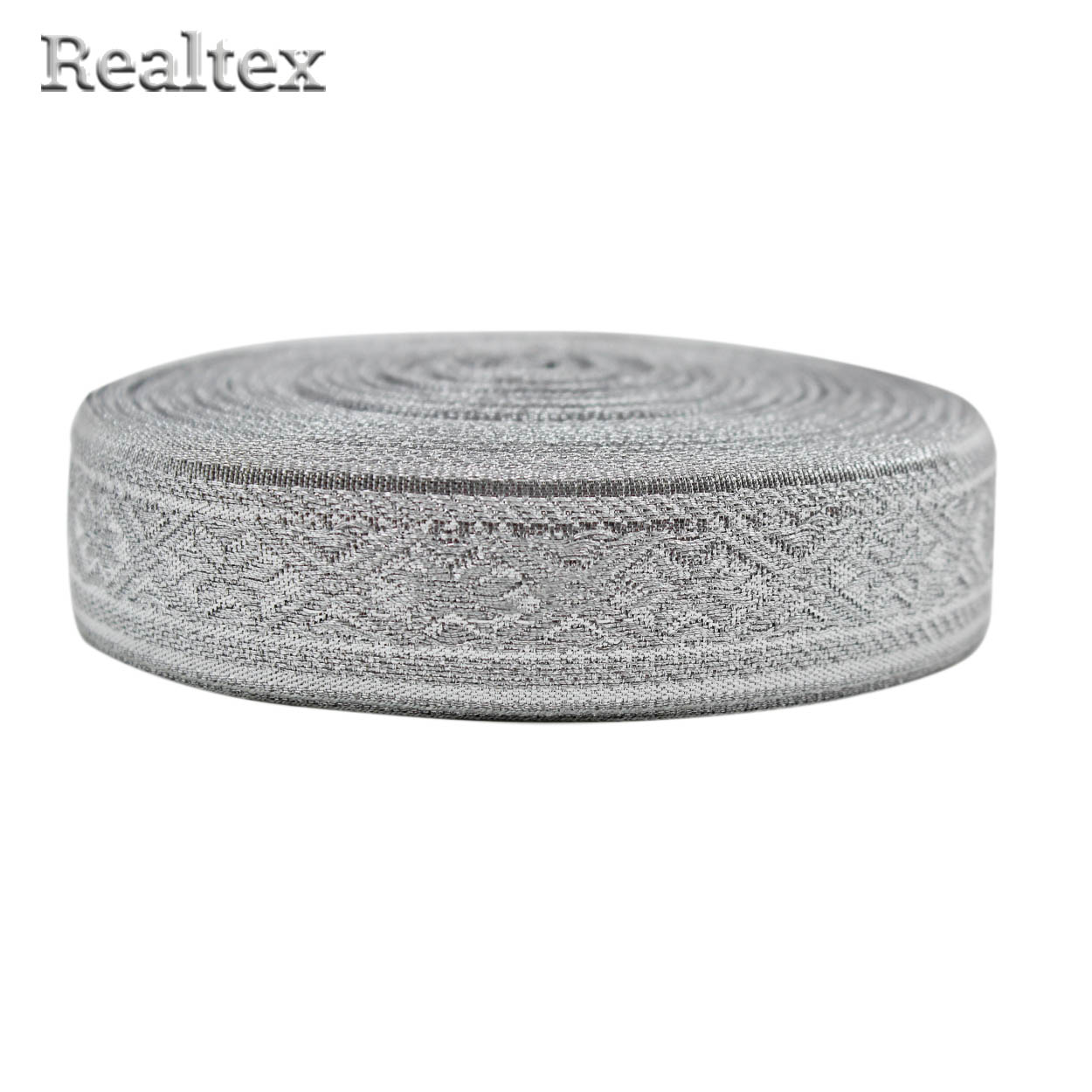 Тесьма церковная  Realtex 25мм R-15 цв.серебро