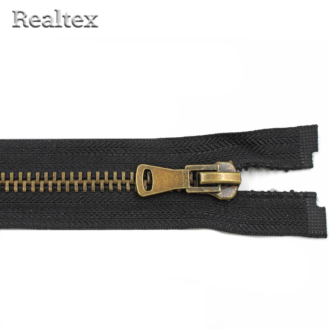 Молния металл Т.8 1замок 70см антик разъемная цв.черный