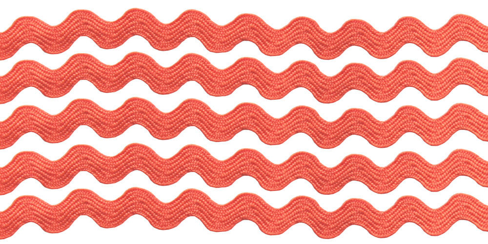 Тесьма"Вьюнчик" 5мм  цв.J025 морковный