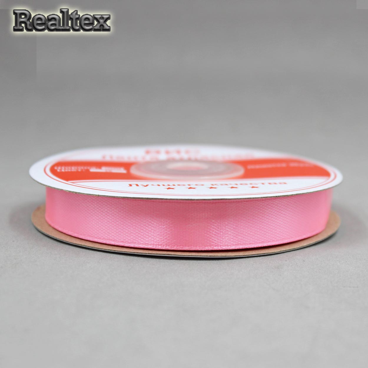 Лента атласная 12мм Realtex (27,4м) цв.038 розовый