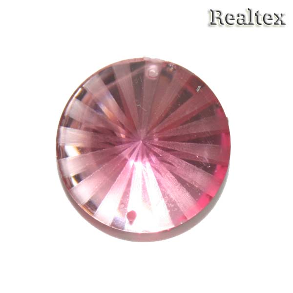 Стразы пластиковые пришивные AB-8 большие цв.розовый 