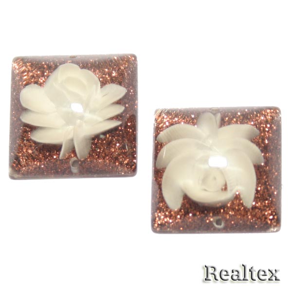 Стразы пластиковые пришивные AB-6 малые цв.коричневый