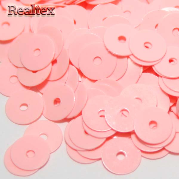 Пайетки "Астра" (10гр) "плоские" 6мм цв.A100 св.розовый матовый