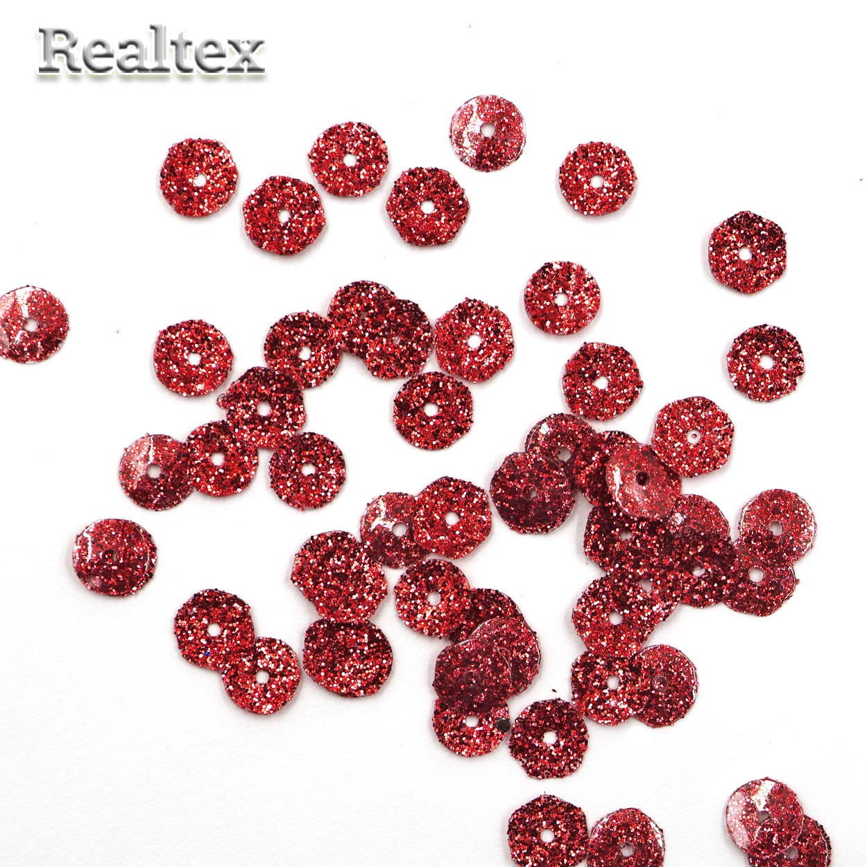 Пайетки "Астра" (10гр) "глиттер" 6мм цв.9604 красный