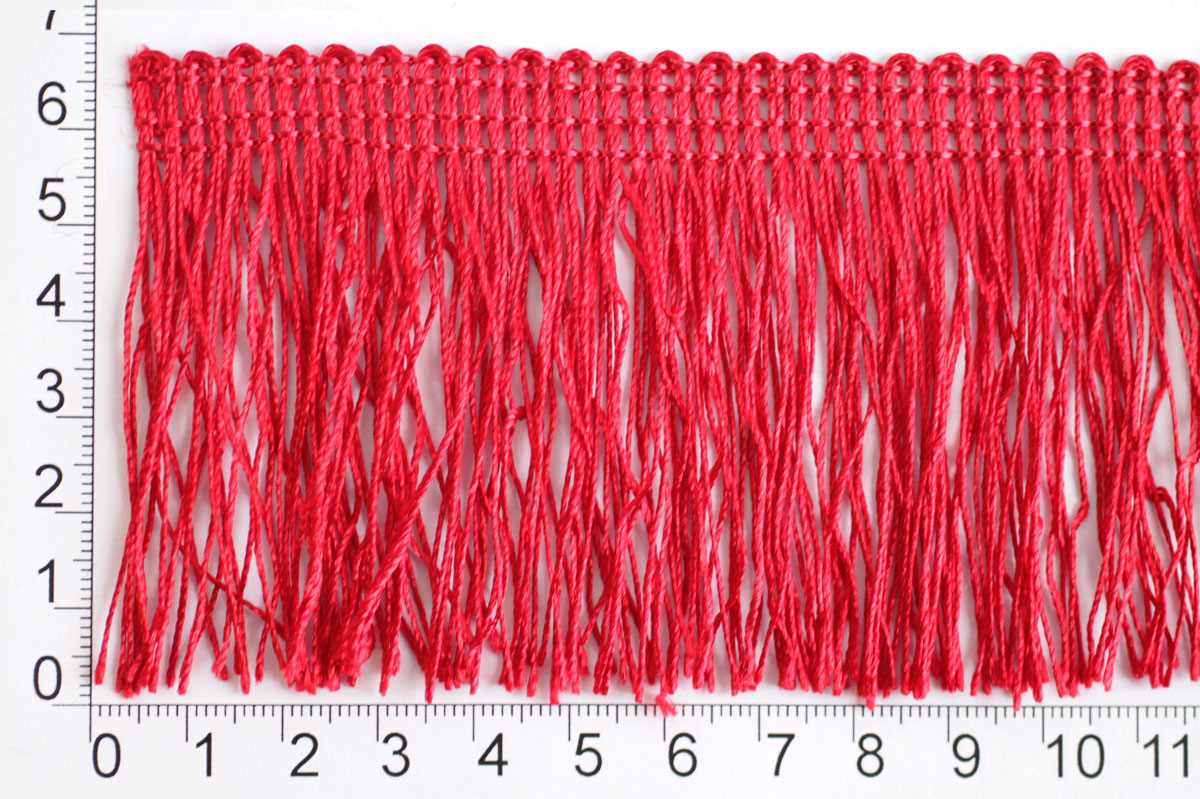 Бахрома  63мм 0390-0310 цв.171 красный