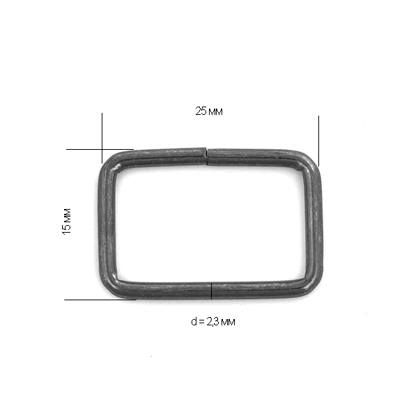 Рамка металлическая TSW 25х15х2.3мм цв.чёрный никель 