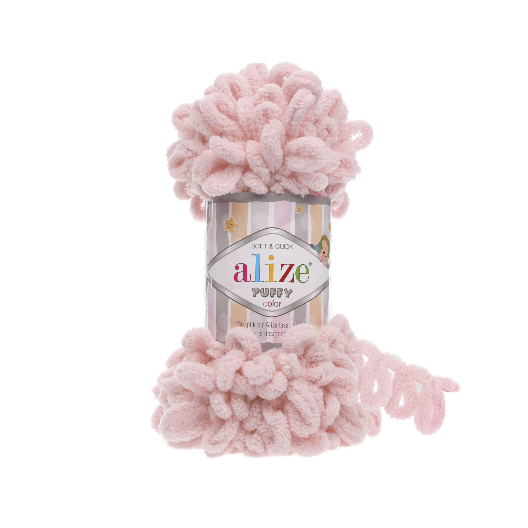 Пряжа Alize "Puffy" (100гр) цв.161 пудра
