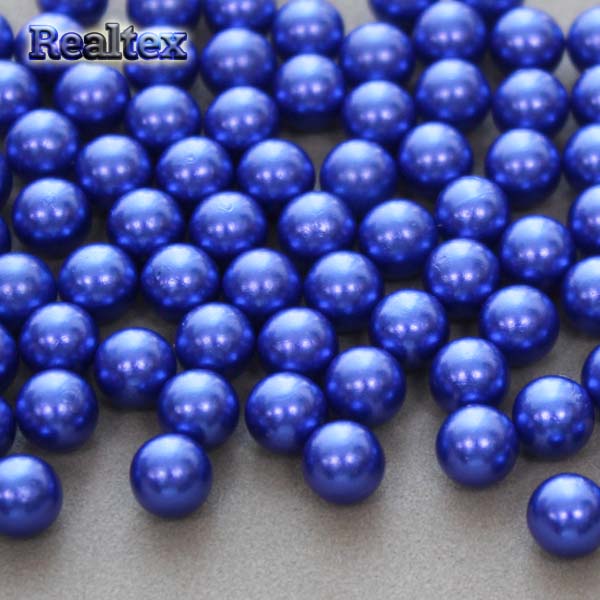 Бусины без отверстия Realtex 8мм 100гр цв.А33 синий