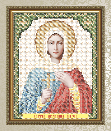 Рисунок на ткани VIA-5127 "Св.Мч.Марфа " (Art Solo)