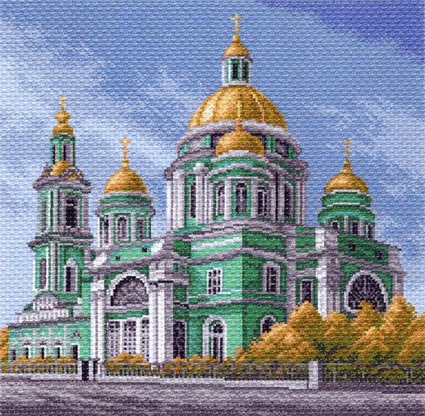 Рисунок на канве МП №1549 "Елоховский собор в Москве" 41х41см