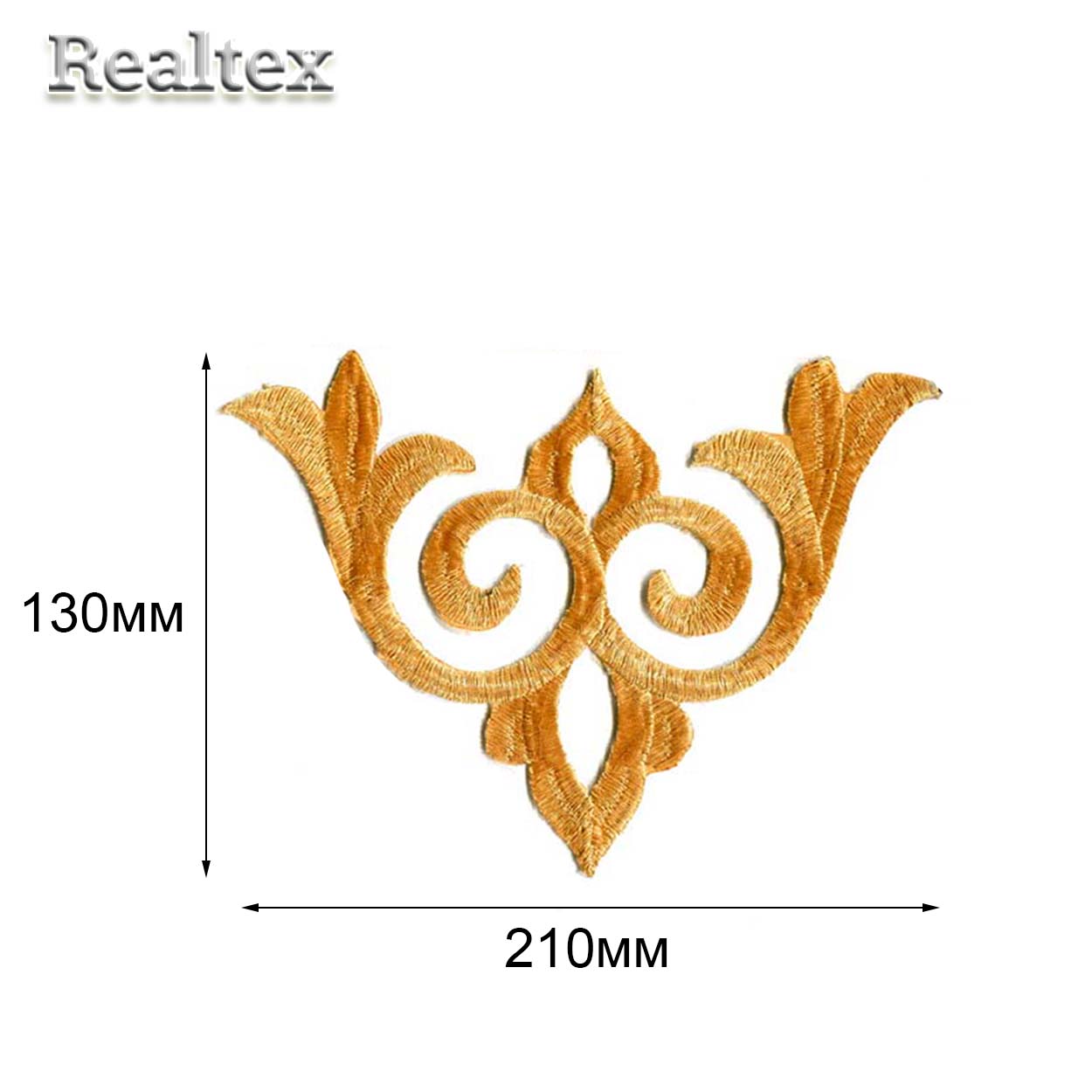 Термоаппликации орнамент Реалтекс R-3005 цв.золото