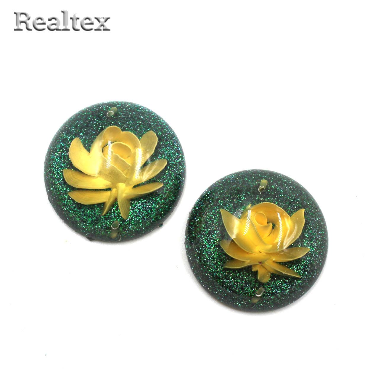 Стразы пластиковые пришивные AB-7 большие цв.бирюзовый 