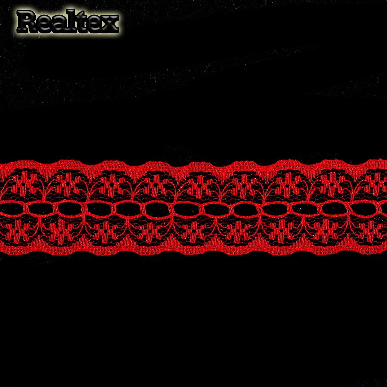 Кружево капроновое  28мм TBY 1670 (27,4м) цв.03 красный