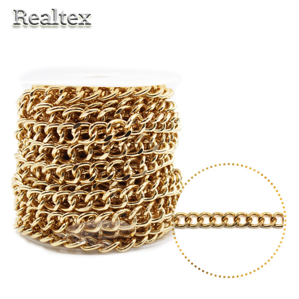 Цепочка декоративная RS B 12*14*2,5мм (10м) цв.золото 