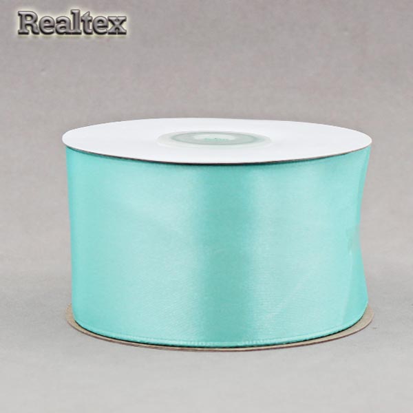 Лента атласная 50мм Realtex (27,4м) цв.011 светло-бирюзовый