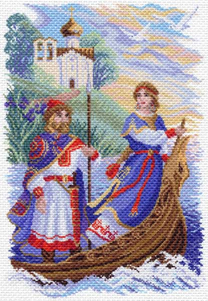 Рисунок на канве МП №1630 "Князь Игорь и Ольга" 37х49см