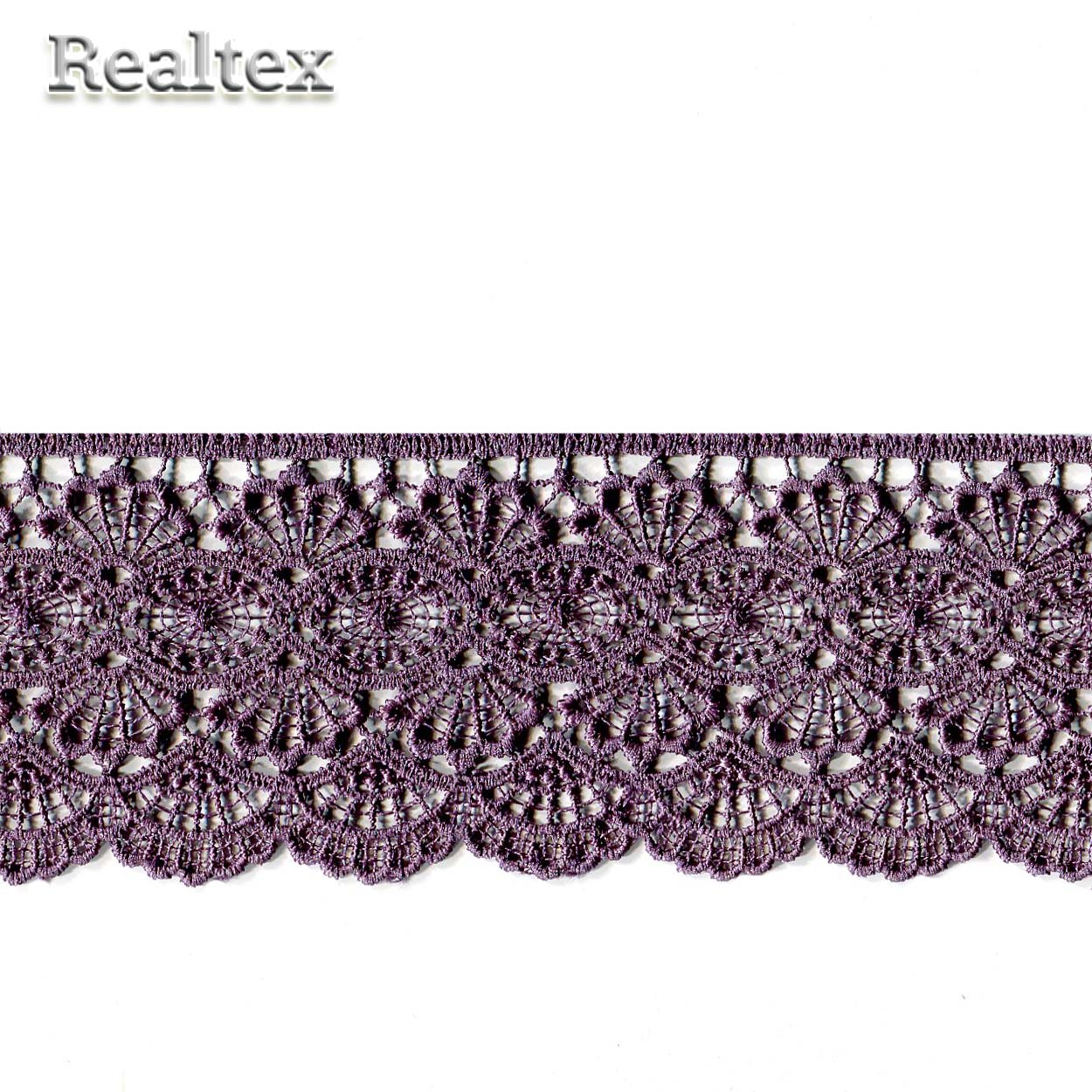 Кружево  гипюр  Realtex  70мм LF-6046/T6406 цв.018А черничный йогурт