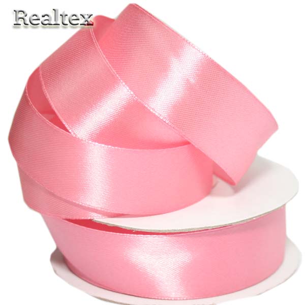 Лента атласная 25мм Realtex (32,9м) цв.082 розовый