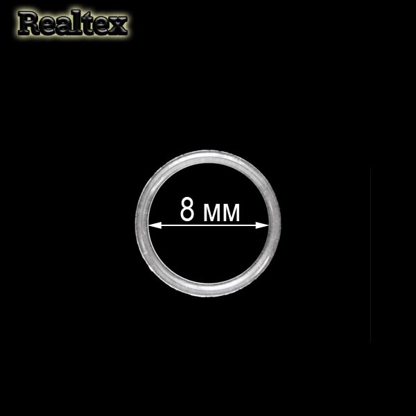  Кольцо  Реалтекс  8мм пластик  цв.прозрачный