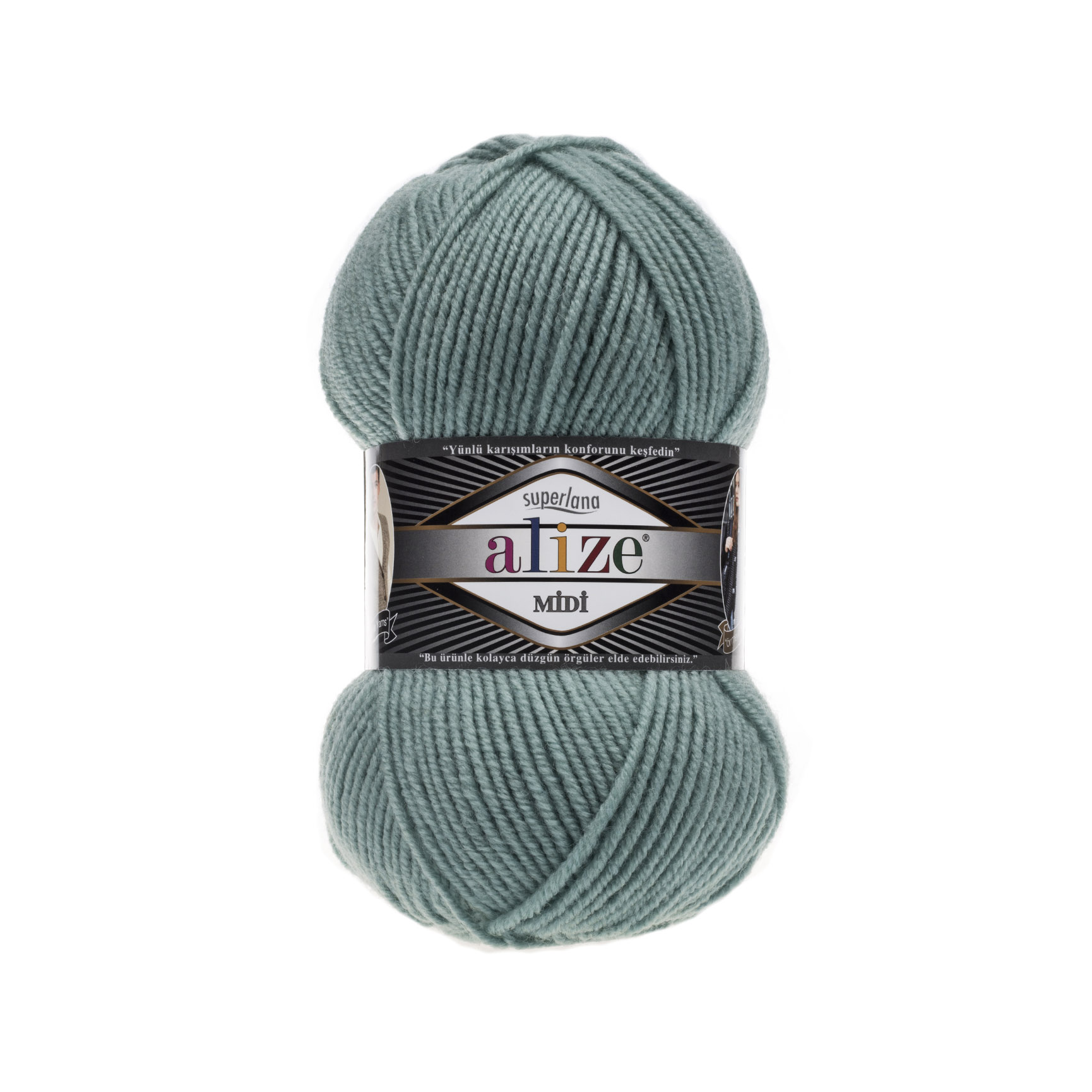 Пряжа Alize "Super Lana Midi" (100гр) цв.463 мята