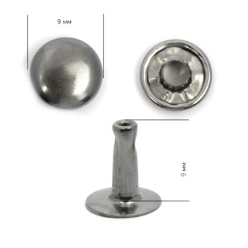 Хольнитены   9*9мм цв.чёрный никель 
