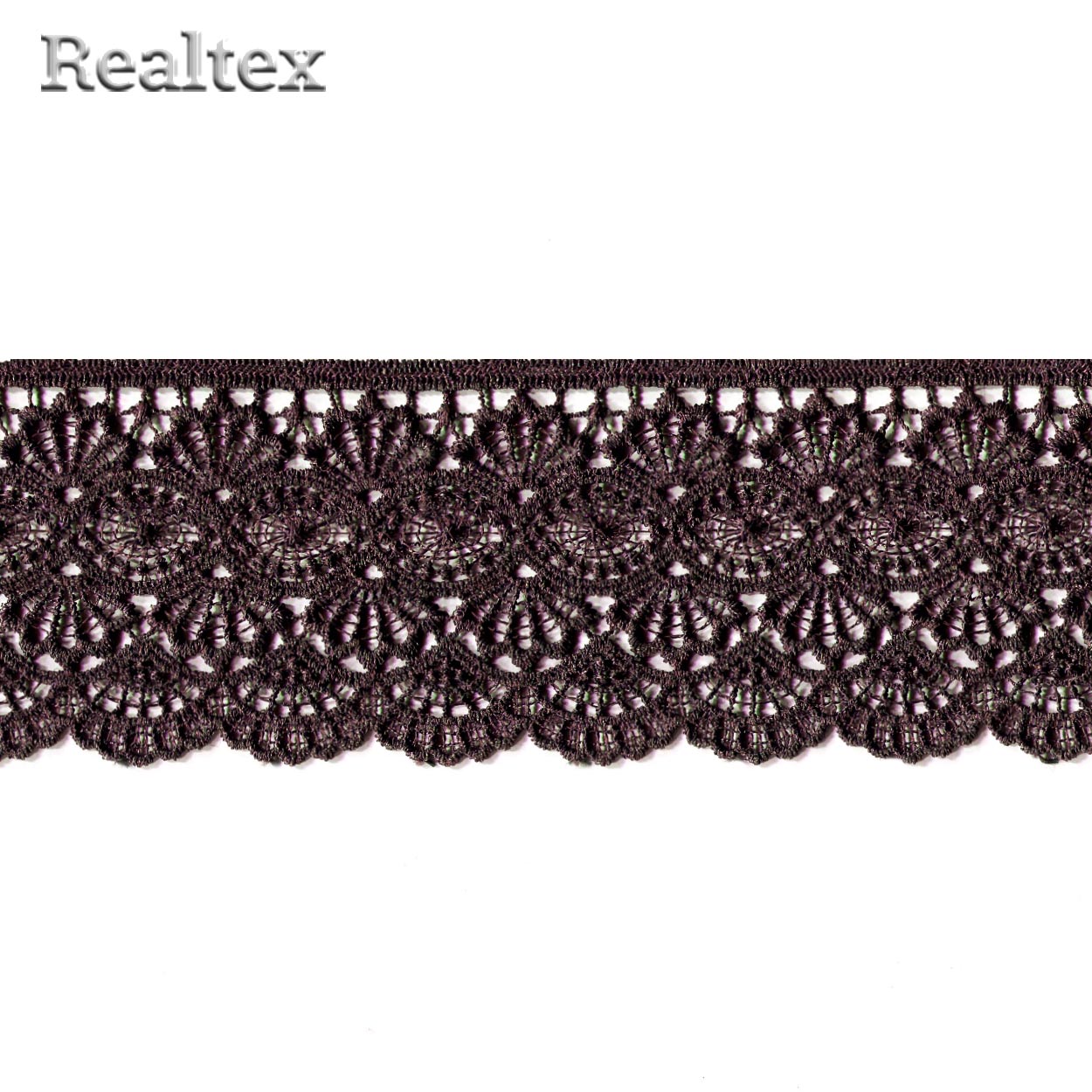 Кружево  гипюр  Realtex  70мм LF-6046/T6406 цв.299 коричневый