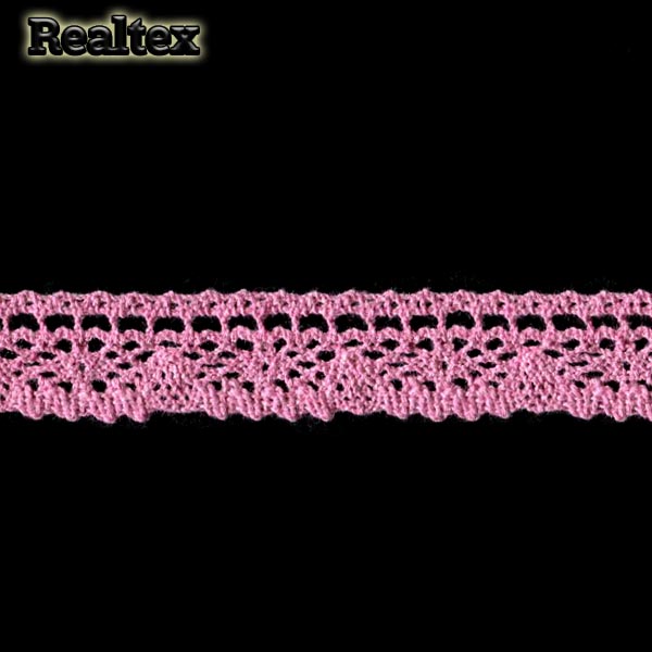 Кружево вязаное  22мм 22.01.140 цв.13 розовый