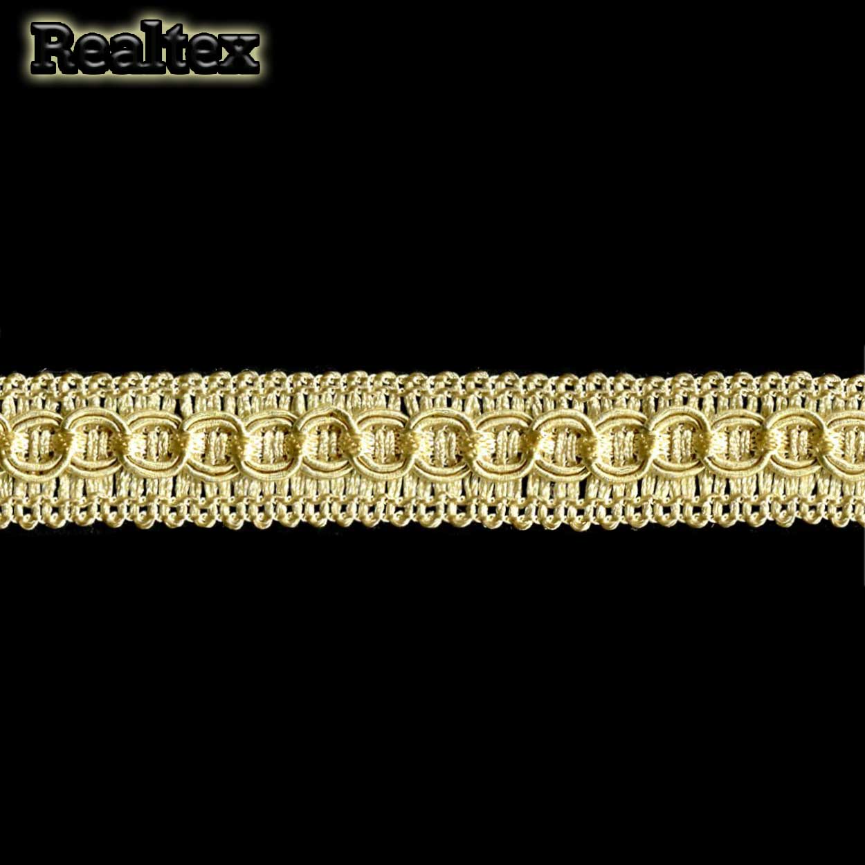 Тесьма отделочная Realtex 13-11062-1 20мм цв.светло-золотистый