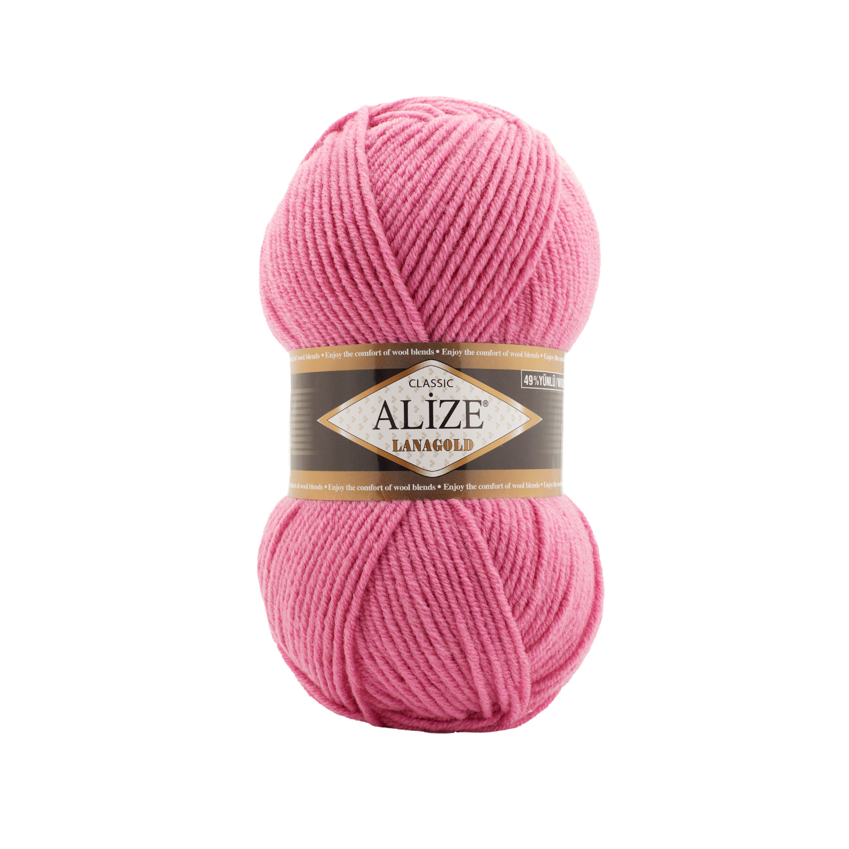 Пряжа Alize "Lana Gold" (0,5кг) цв.178 темно-розовый