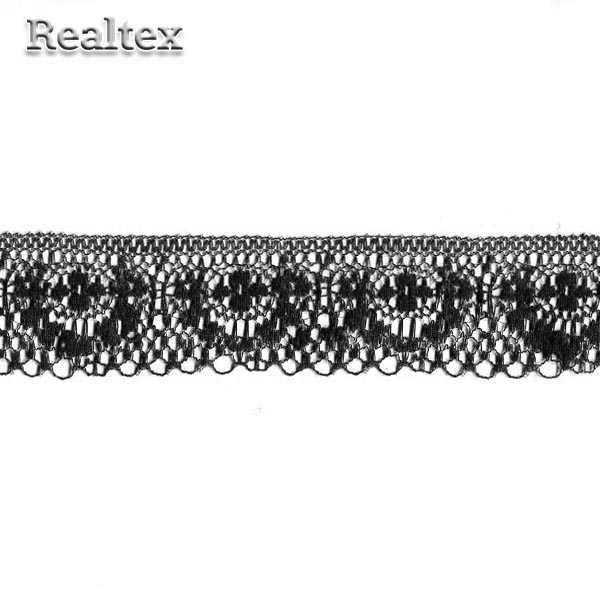 Кружево капроновое  40мм TBY 1660 (27,4м) цв.10 чёрный