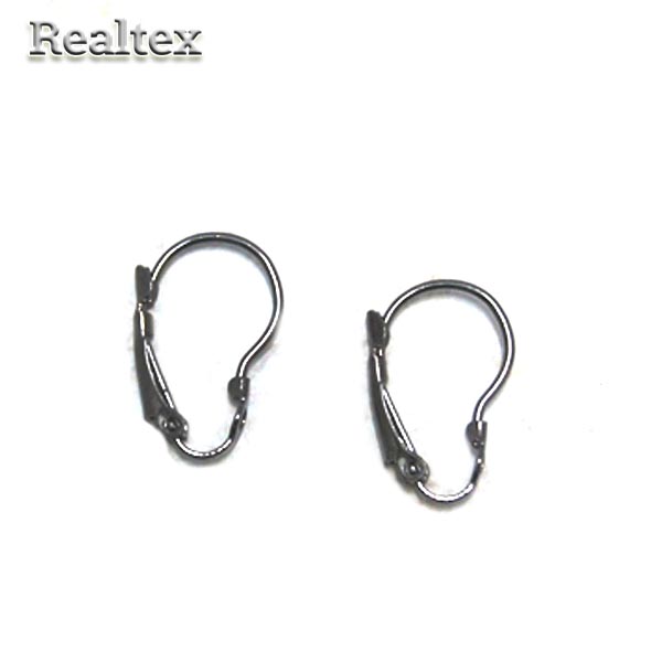 Швензы с французским замком 22617 20*13мм(2пары) цв.тёмный никель