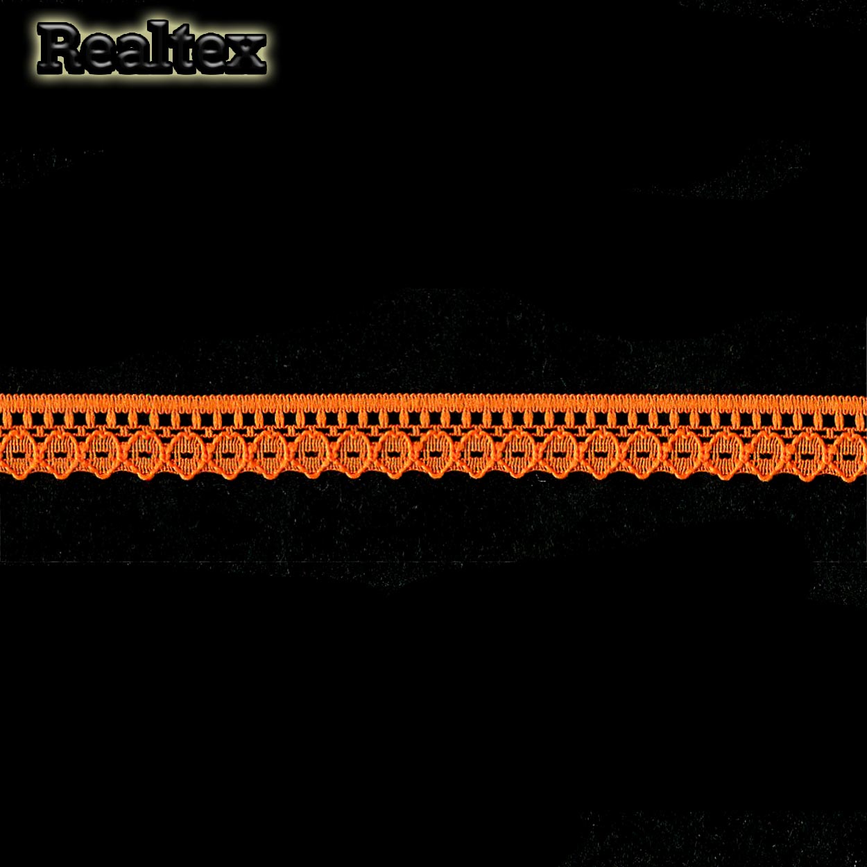 Кружево капроновое  10мм TBY 1665 (27,4м) цв.229 светло-оранжевый