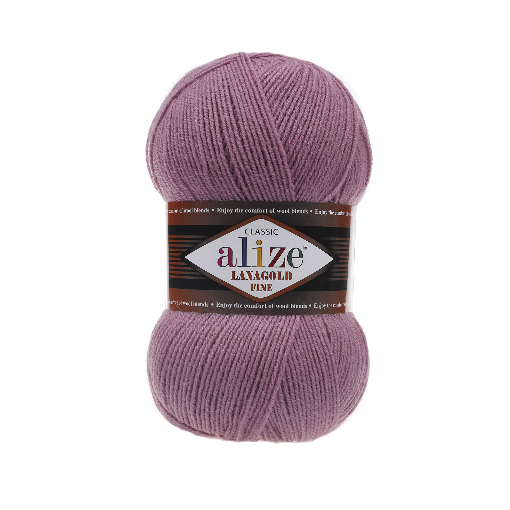 Пряжа Alize "Lana Gold Fine" (100гр) цв.028 сухая роза