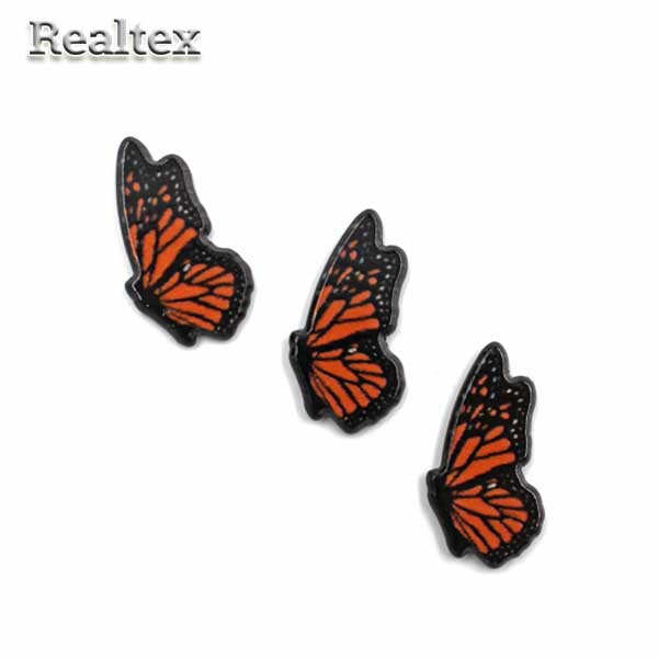 Кабошоны MJ-10 Бабочка "Крапивница" 26*15мм цв.оранжевый