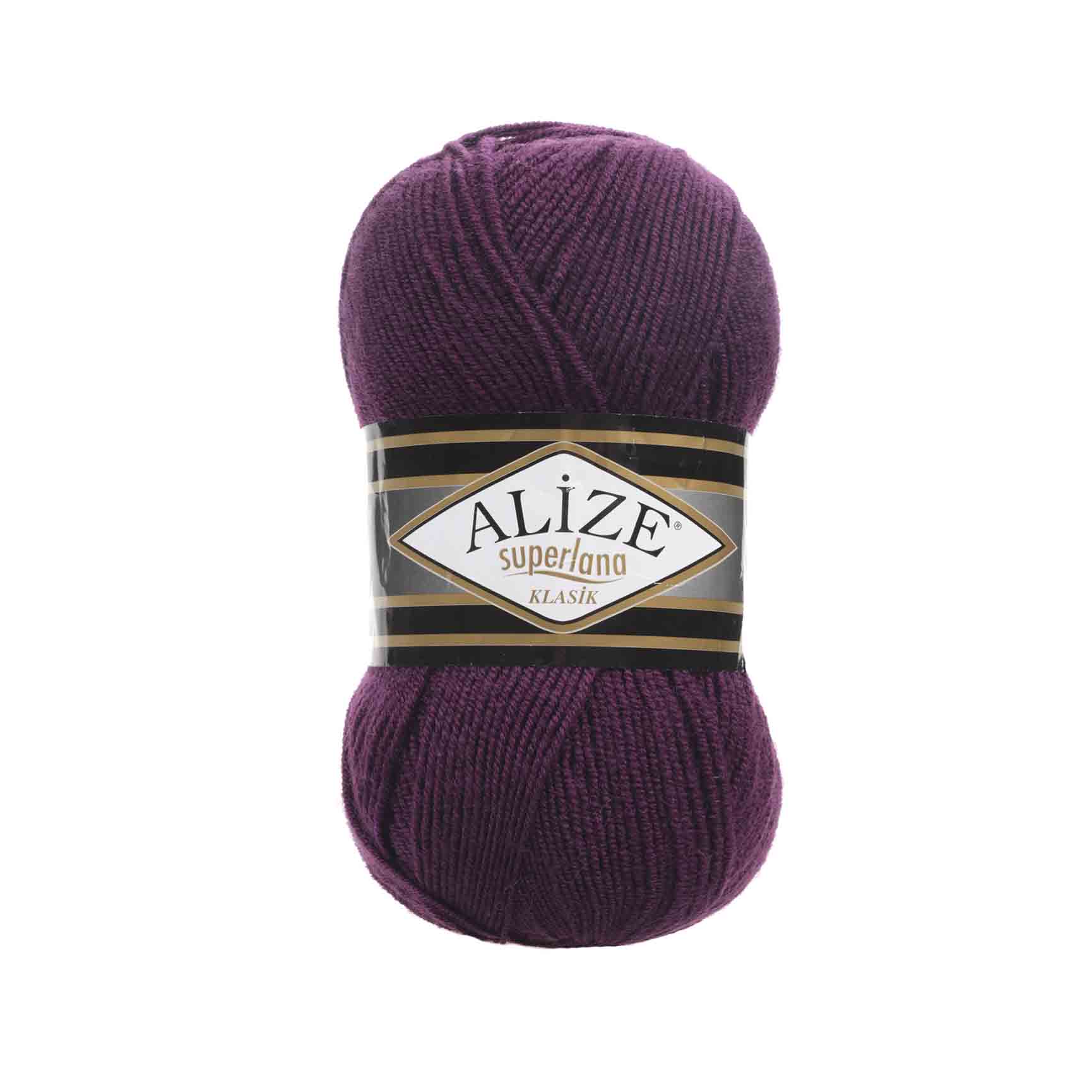 Пряжа Alize "Super Lana Klasik" (100гр) цв.111 сливовый