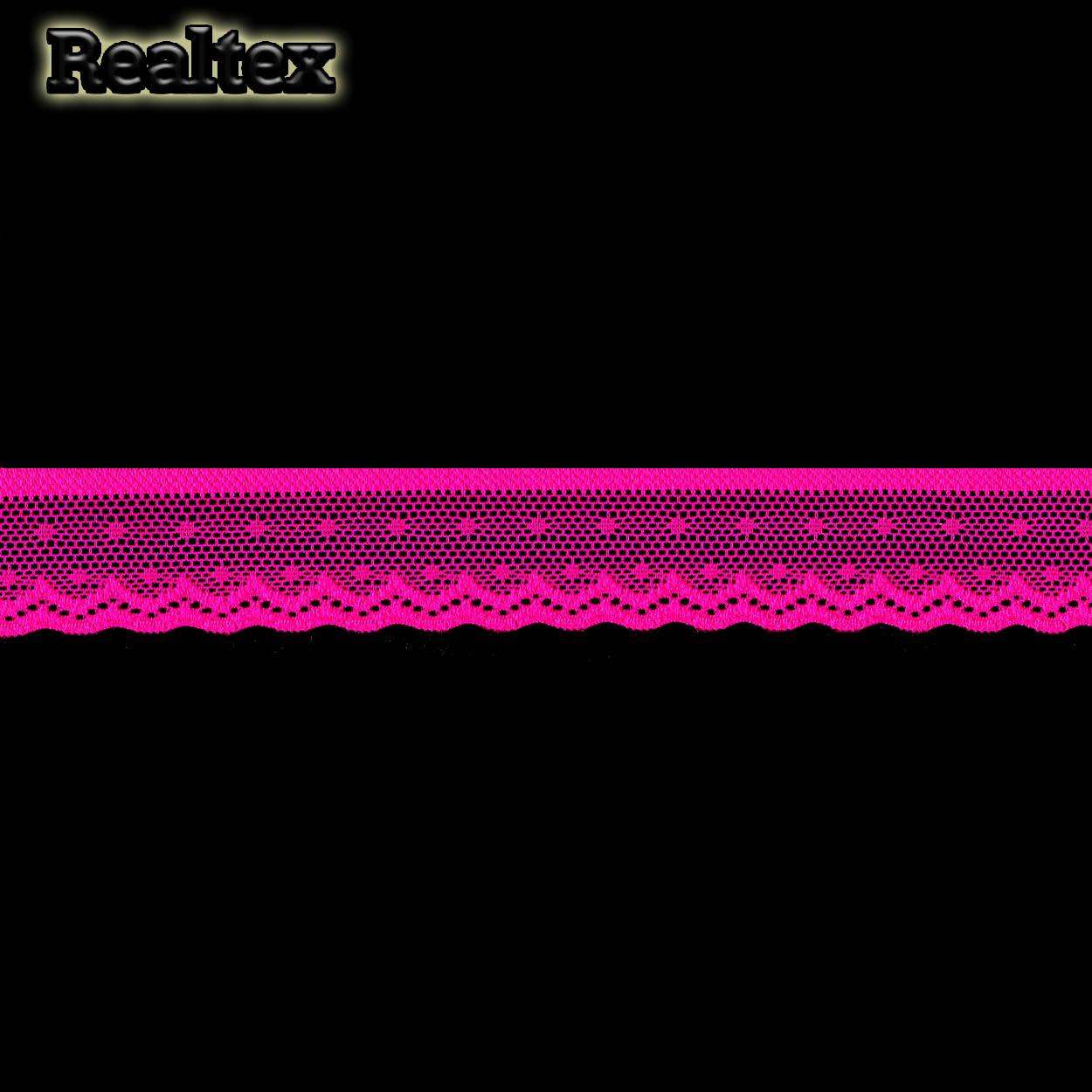 Кружево стрейч  25мм TBY 8028 цв.А1402 розовый неон