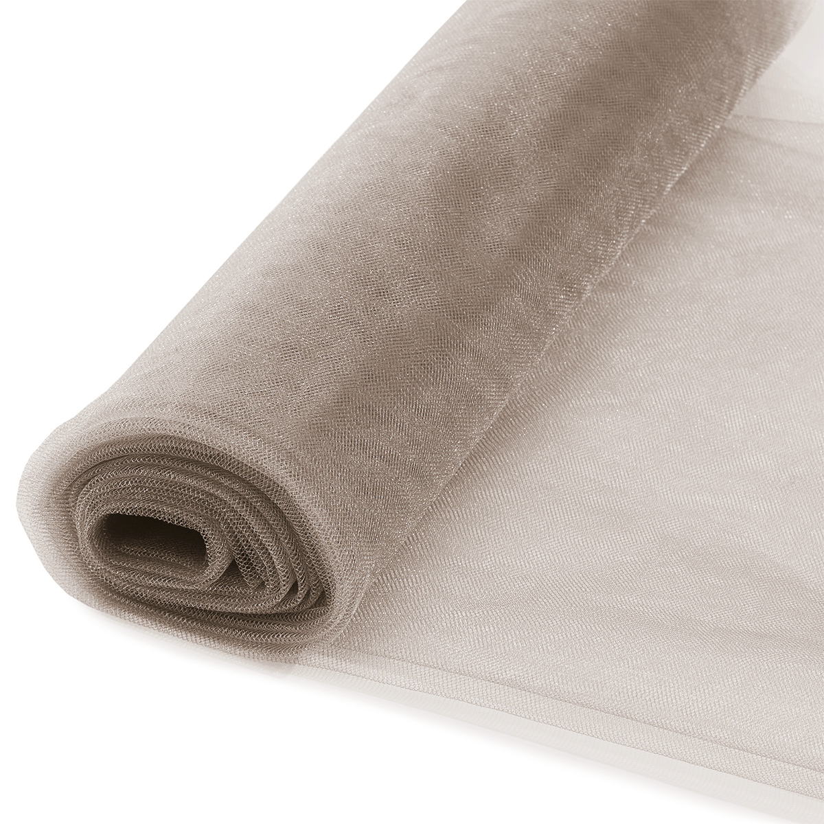 Фатин K.TRM шир.300см блестящий средней жёсткости (5м)  цв.91 кофейно-бежевый