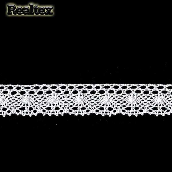 Кружево вязаное  25мм 25.01.107 (25м) цв.01 белый