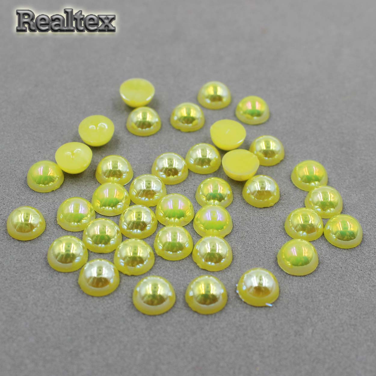 Полу-бусы  8мм (20гр) цв.АВ 16 желтый  