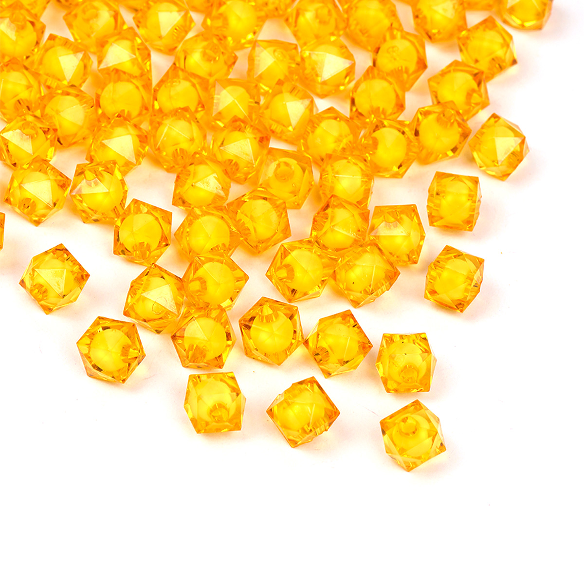 Бусины акриловые 3246 10мм (100гр) цв.21 жёлтый