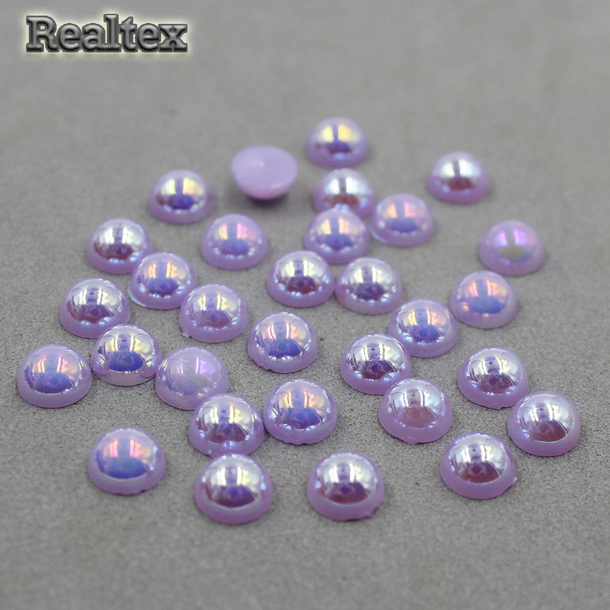 Полу-бусы Realtex  8мм (250гр) цв.АВ сиреневый 