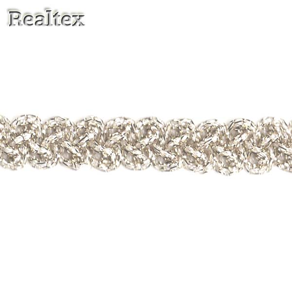 Тесьма металлизированная 15мм MTR-15 цв.серебро 